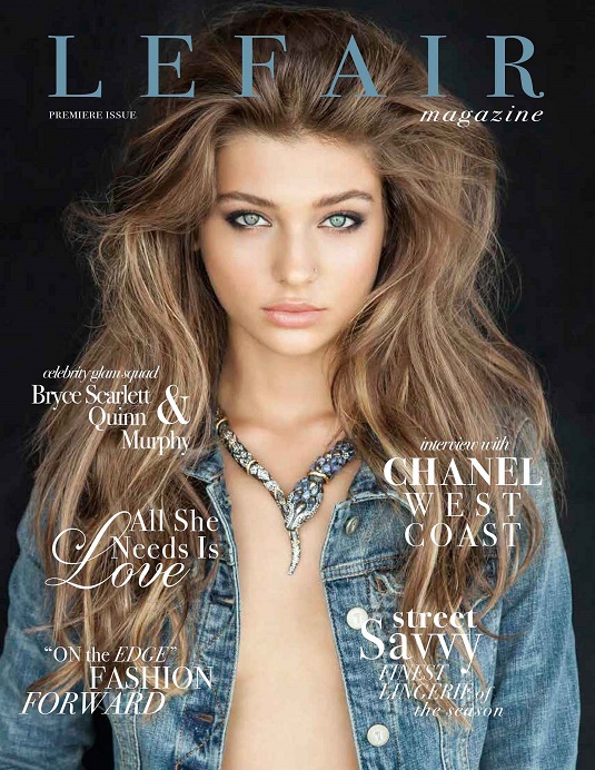 Magdalena Zalejska model Lefair Magazine cover premier issue vol 1 issue 1 2016