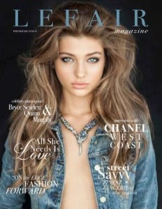 Magdalena Zalejska model worn in worn out denim jacket Lefair Magazine cover premier issue vol 1 issue 1 2016
