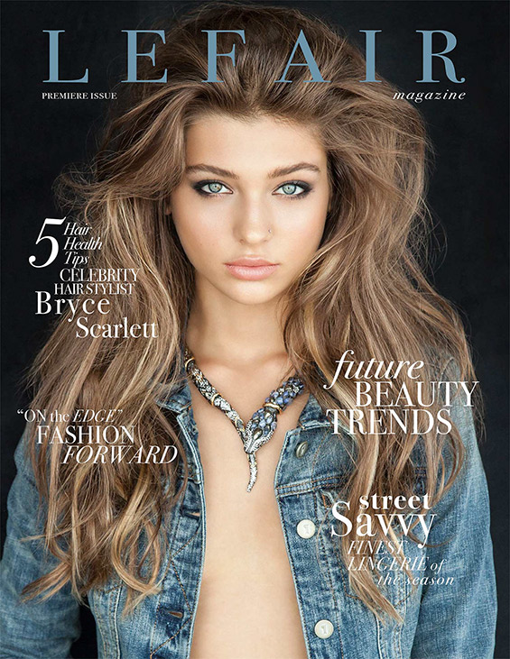 Magdalena Zalejska model Lefair Magazine cover premier issue vol 1 issue 1 2016